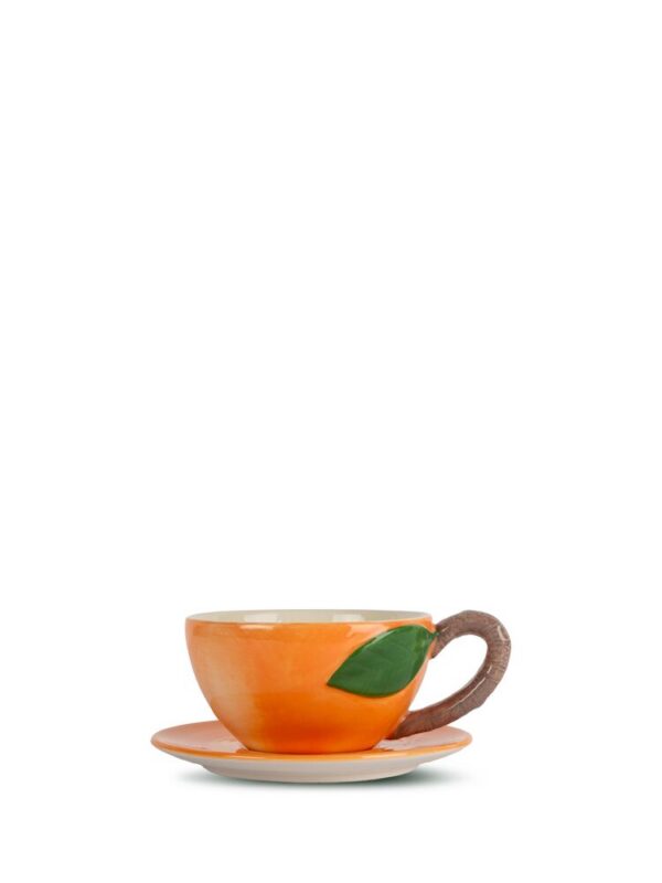 Peach kop og tallerken