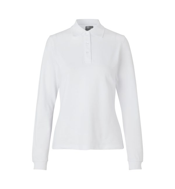 Langærmet Poloshirt | Stretch | Dame