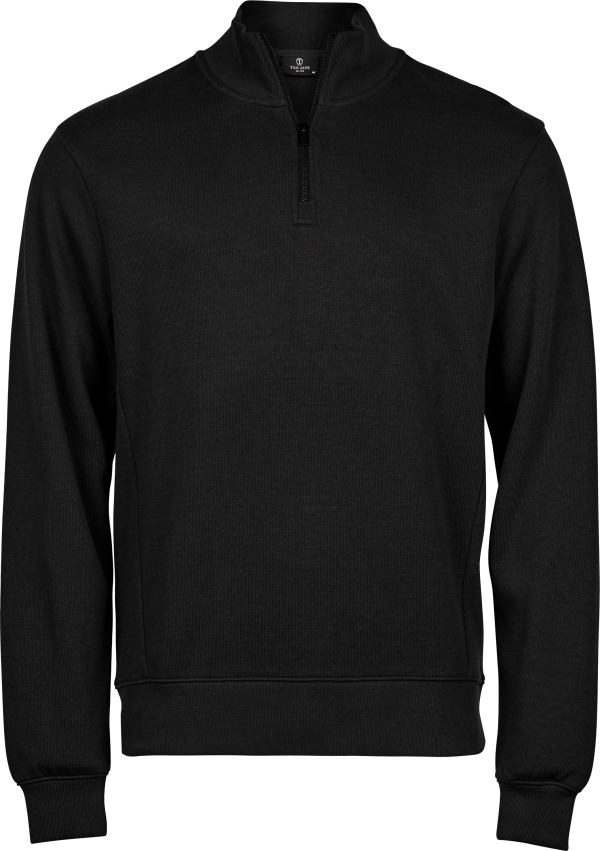 Ribbed Interlock Half Zip