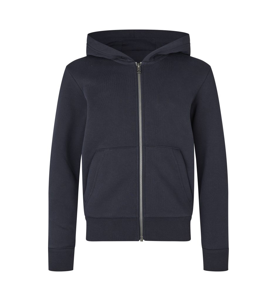Hoodie | Økologisk | Lynlås | Børn
