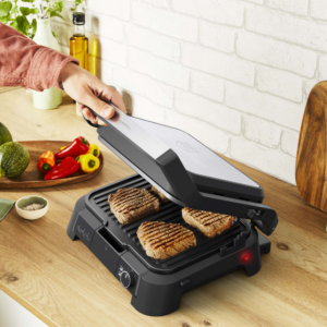 3-I-1 Elektrisk Grill I Rustfrit Stål
