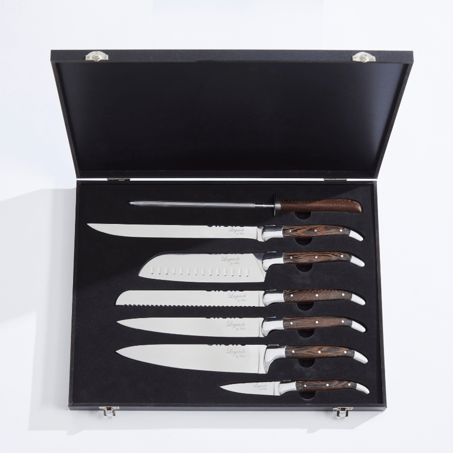 Laguiole By Hâws Knivsæt – 7 Dele, Wengé - Billede 2