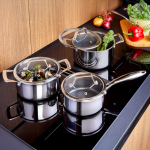 Hâws Santo Hybrid Gryde 1,5 + 2,2 + 3,4 L – Inkl. Låg