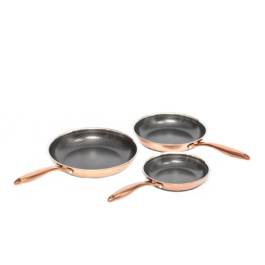 Hâws Santo Hybrid Stegepandesæt 20+24+28 Cm, Rose Gold - Billede 3