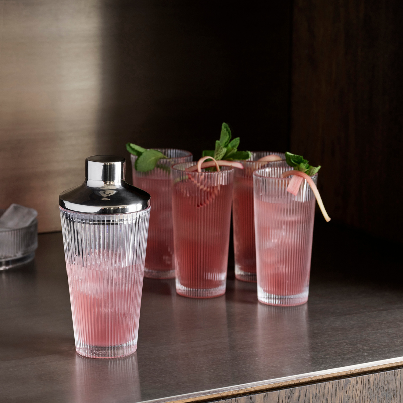 Pilastro Cocktail Shaker & 12 Stk. Longglas