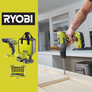 Ryobi Bore- Og Skruemaskinesæt – 25 Dele