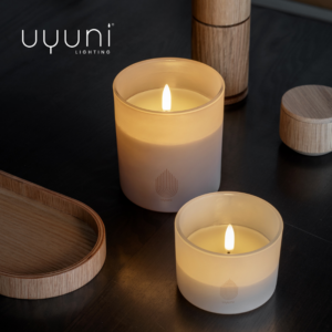 2 Stk. Uyuni Led Glaslys M. Opladebase