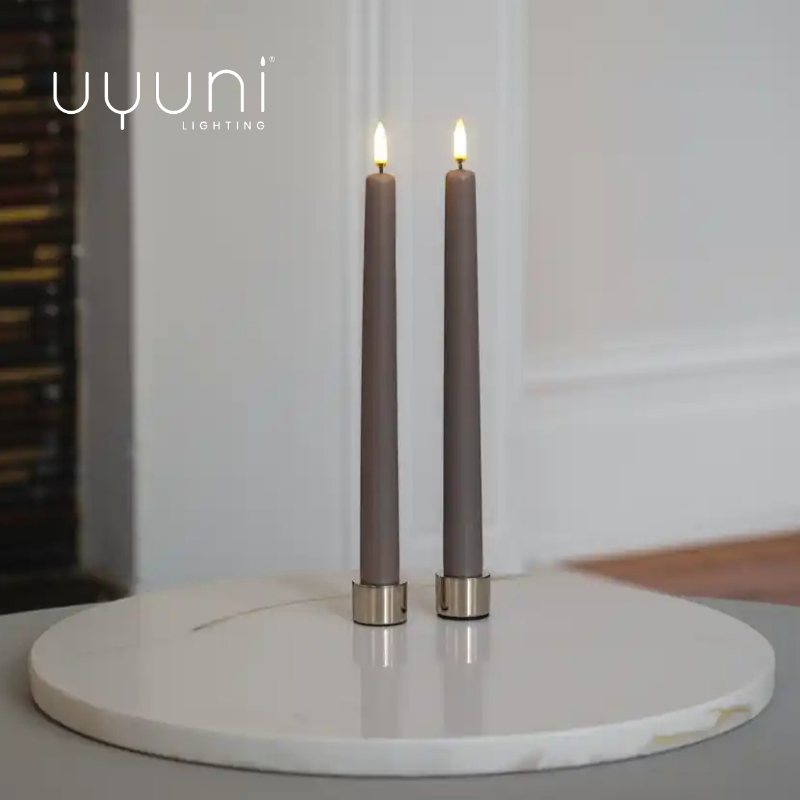 2 Stk. Uyuni Lysestage Chrome Elegance