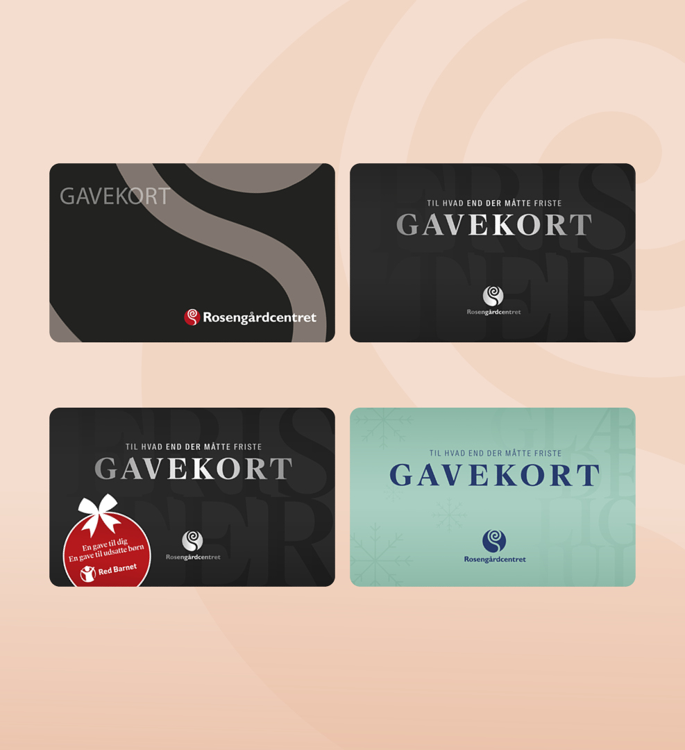 Forskellige typer gavekort designs