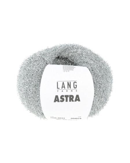 Den sølvgrå glimmergarn Astra fra Lang Yarn i farve 0023.