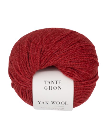 Yak uld i farven rød