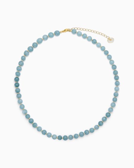 SOÏ krystal halskæde i Aquamarine