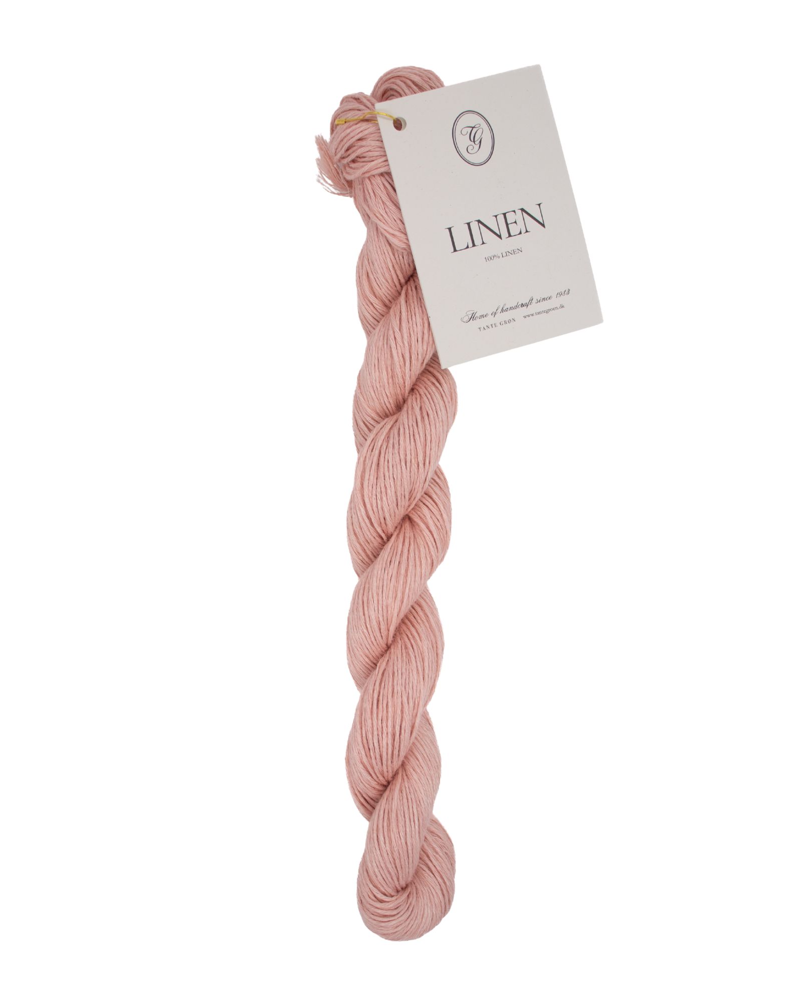 Linen hørgarn i farve 21 Rose Bath fra Tante Grøn. Sommergarn i 100% hør.