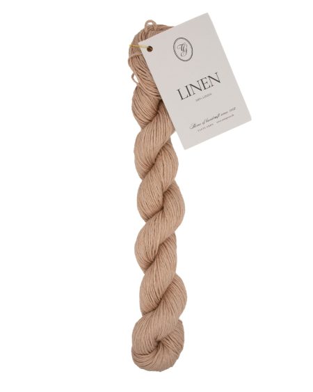 Linen hørgarn i farve 25 Oat fra Tante Grøn. Sommergarn i 100% hør.