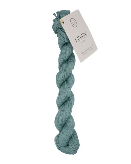 Linen hørgarn i farve 31 Sea Foam fra Tante Grøn. Sommergarn i 100% hør.