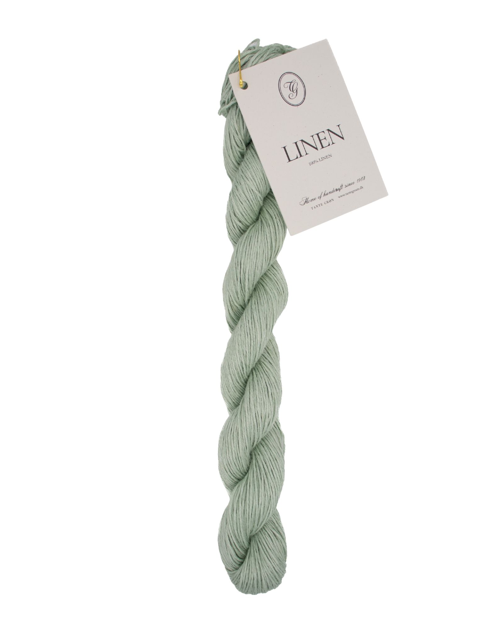 Linen hørgarn i farve 41 Mint fra Tante Grøn. Sommergarn i 100% hør.
