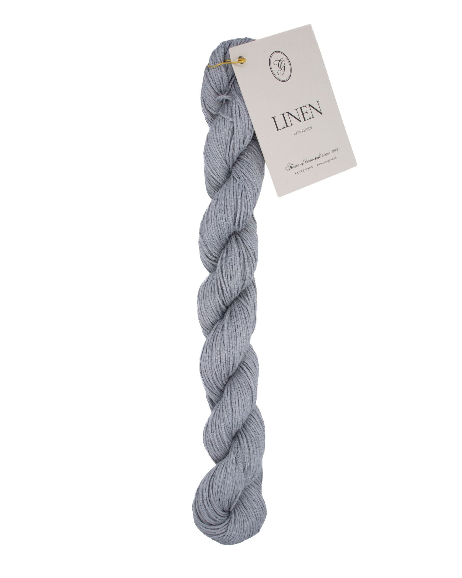 Linen hørgarn i farve 27 Cloud fra Tante Grøn. Sommergarn i 100% hør.